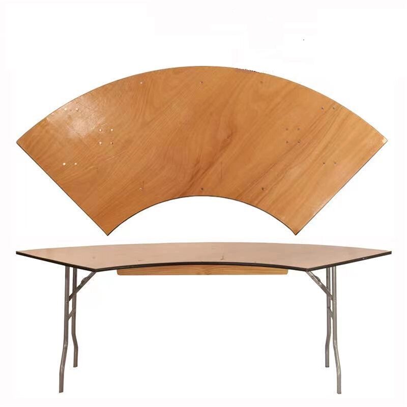 Serpentine folding wooden table wedding table