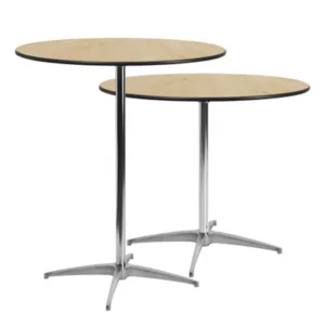 wooden cocktail table wedding table