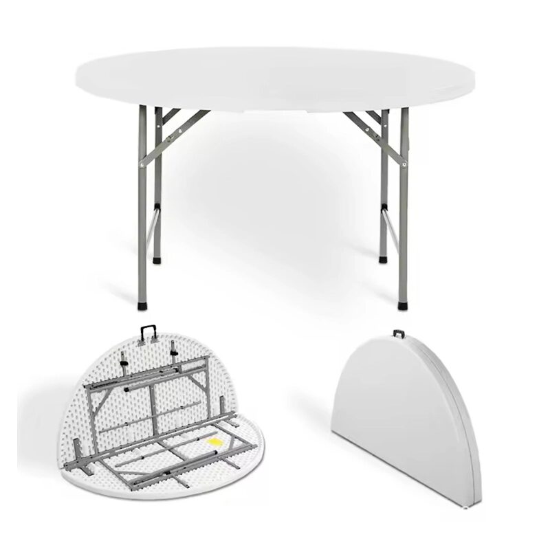 white HDPE Modern Wedding round Folding Table