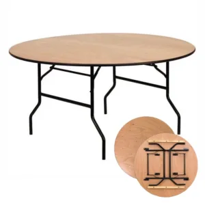 round folding wooden wedding big table