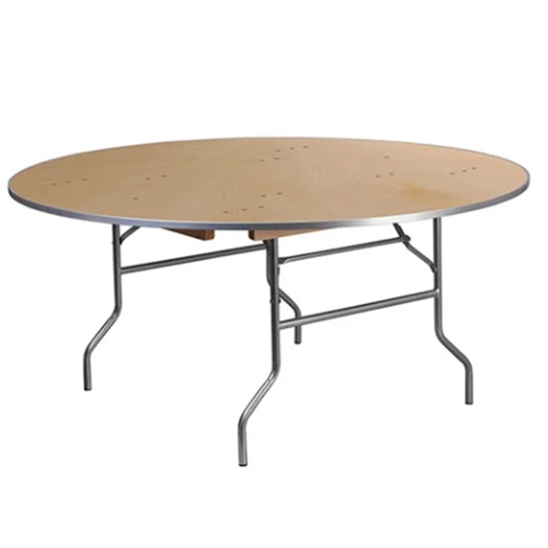 round folding wooden wedding big table