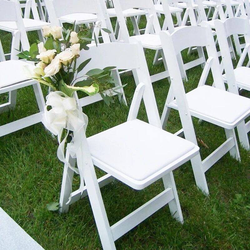 White Plastic Wedding Wimbledon Resin Folding Chair for Event